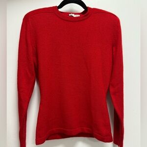 Anne Klein Bold Red Cashmere Sweater